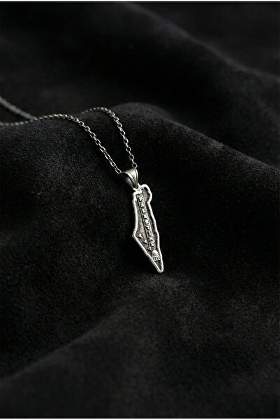 Roza Silver 925 Ayar Filistin Haritası, Filistin Özgürlük Unisex Gümüş Kolye ...