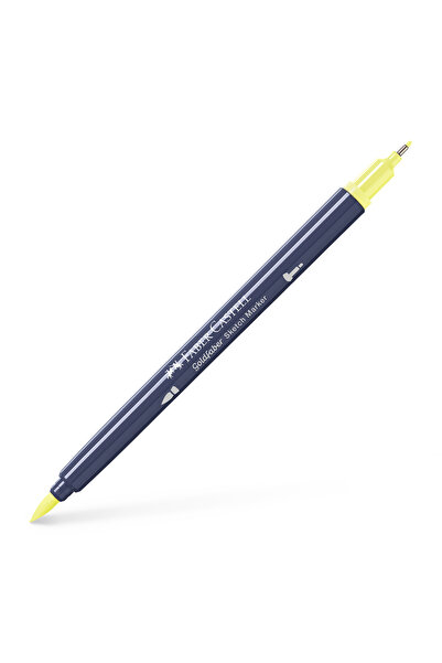 Faber Castell Marker pentru schițe cu 2 vârfuri, galben deschis glazurat, 104...