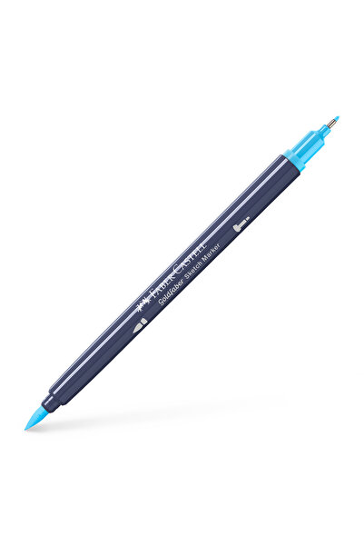 Faber Castell Marker pentru schițe cu 2 vârfuri, albastru acvarelab, 164 GOLD...