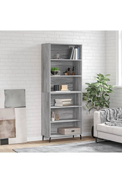 Concept Dulap înalt, gri sonoma, 69,5x32,5x180 cm, lemn compozit