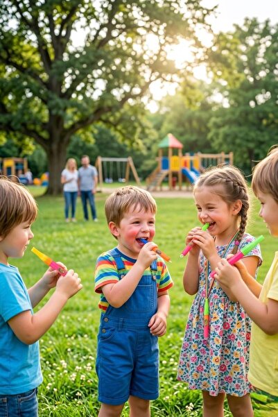 Hyd 10 Adet Plastik Kuş Dili Düdük Eğitici Oyuncak Karne Hediyesi Doğum Günü Hediyesi 12 cm