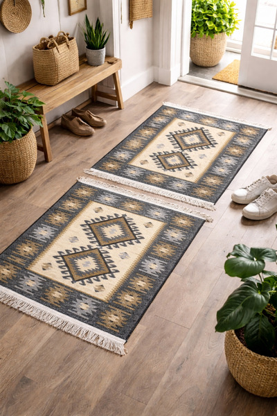 OEM Covoare tradiționale 1+1, față-verso, dimensiune 60 x 90 cm H&H 501