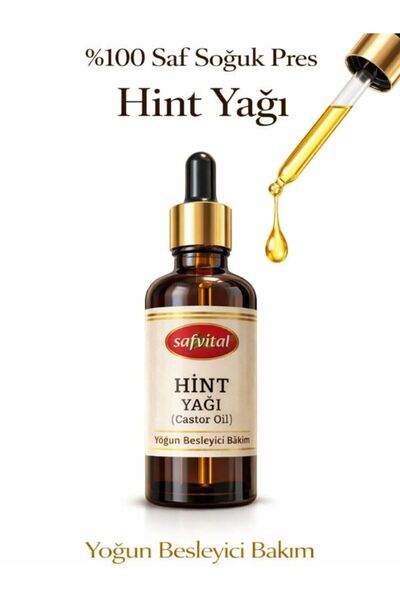 safvital Castor Oil 50 ml 100% Pure Cold Pressed Hexane-Free Ultra-Nourishing...