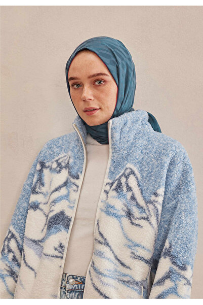 Freshscarfs Koyu Mavi Dublın Jakarlı Şal