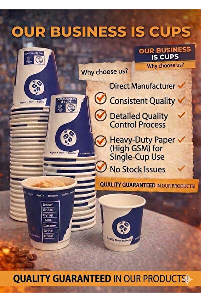SBStrend YENİ ÜRÜN Üreticiden KALIN GRAMAJ 7 Oz 400 Adet Karton Bardak Akmaz Kokusuz Tek kullanımlık 1.kalite(170gr)