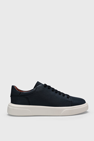 Lufian Tommy Erkek Deri Sneaker Ayakkabı Lacivert
