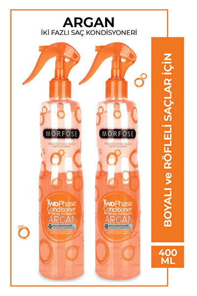 Çift Fazlı Argan Içeren Fön Suyu 400 ml - Boyalı Saçlar 2 Adet