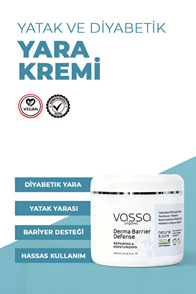 VASSA ORGANIC Bası ve Diyabetik Yaralar İçin Cilt Bariyerini Güçlendiren Bakı...