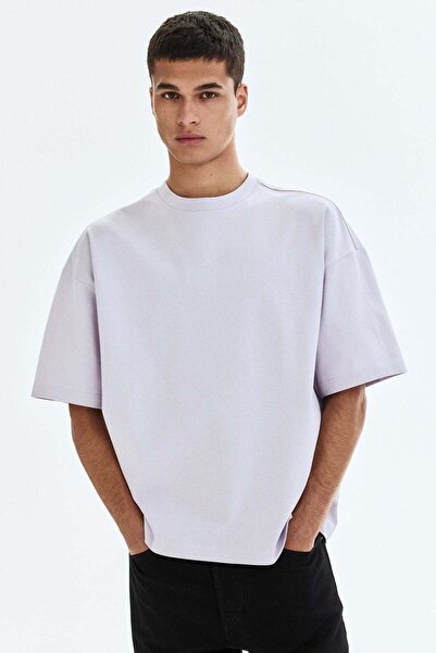 H&M تي شيرت قطني بمقاس كبير