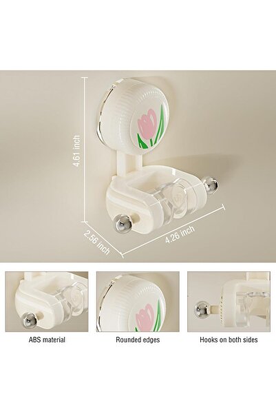 Arabest Suction Cup Shower Head Holder, Tulip Wall Mount Bracket for Handheld...
