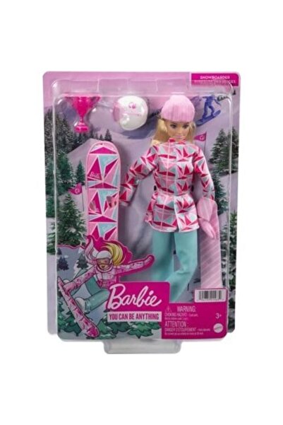 Barbie Snowboard Sporcusu Bebek Hcn32