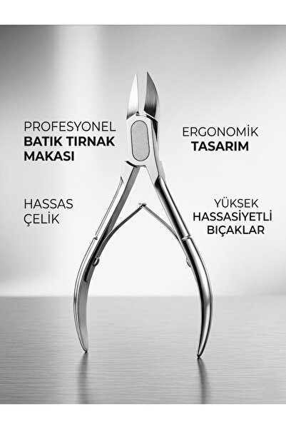 SEVRU Profesyonel Batık Tırnak Makası, Büyük Boy Avuç İçi Tutum Açılı Makas