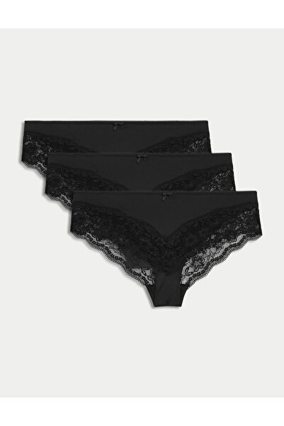 Marks & Spencer 3’lü Dantel Detaylı Brazilian Külot