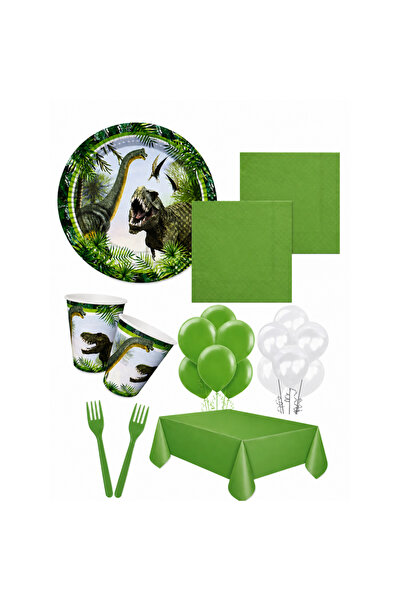 Parti dolabı Jurassic Birthday Party Set for 24 People, Dinosaur Party Themed...