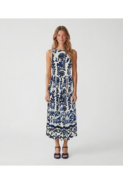 Yargıcı Plain Crew Neck Sleeveless Dress