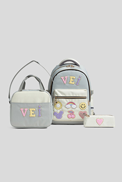 VEIBAG Ember Elementary School Bag Set - 3-Piece Set with Lunch Bag and Penci...