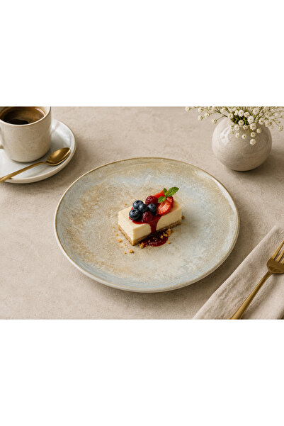 Bonnami Luz Gourmet Düz Tabak 17 cm Porselen Kahvaltı Tatlı Servis Tabağı