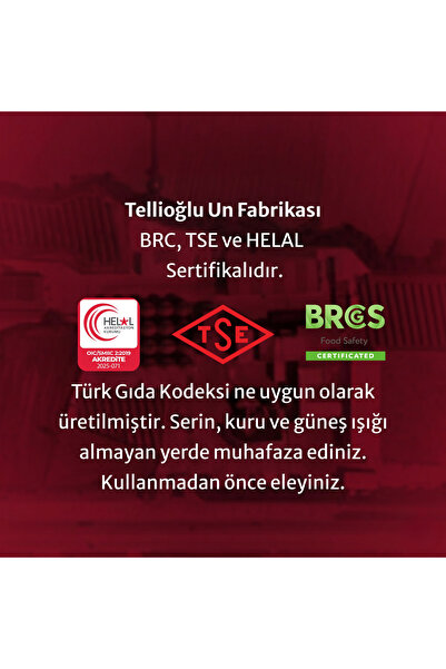 tellioğlu Altın Yıldız Özel Amaçlı Sarı Sert Buğday Unu 25 Kg