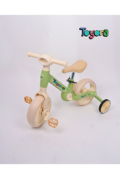 TOYORA 3-in-1 Kids Balance Bike with Pedals & Training Wheels – Toddler Bicyc...