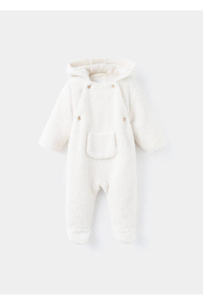MANGO Baby Langer Pelzmantel