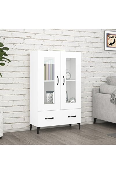 Concept Dulap înalt, alb, 70x31x115 cm, lemn prelucrat