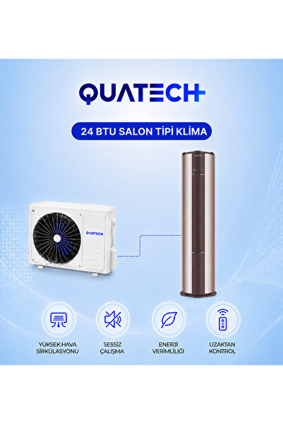 QUATECH 24.000 Btu/h A++ Enerji Sınıfı R32 Salon Tipi Inverter Klima