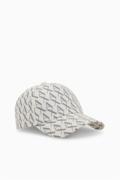 Armani Exchange Erkek Baseball Şapka Beyaz