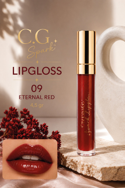 Huncalife C.g Spark Lipgloss 09 Eternal Red 4,5 Gr