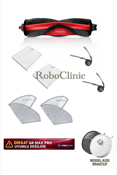 Roboclinic فرشاة بديلة متوافقة مع مكنسة روبوروك Q8 / Q8 Plus RRA0TCP الروبوتي...