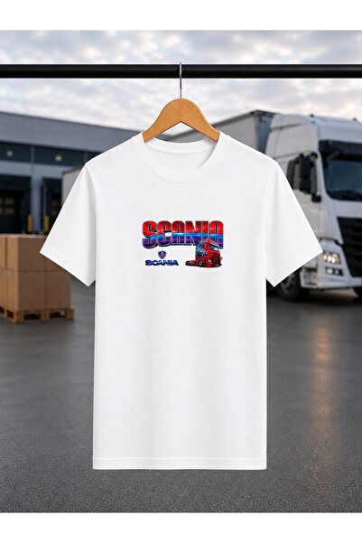 ONUR KANGAL Scania Truck Themed Printed Premium T-Shirt Trc-7048