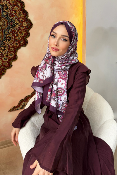 KUQOS Şal cu model floral etnic
