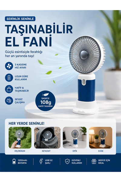 Princo El Fanı yüksek 3 kademeli-şarjlı-dayanıklı
