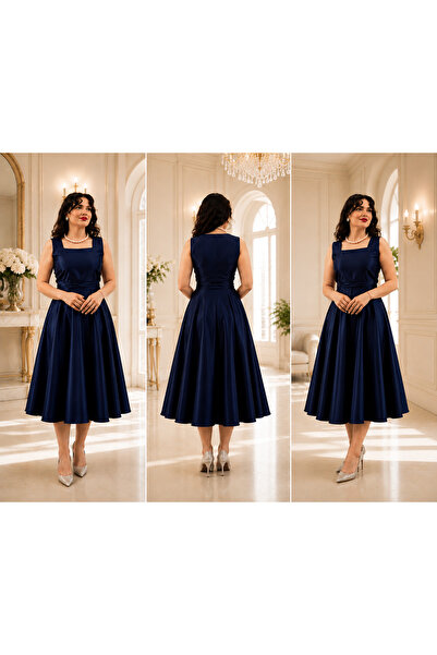 Butik AURA LACİVERT ELBİSE