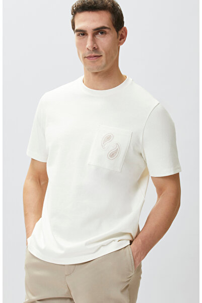 Network Kırık Beyaz Nakış Detaylı T-shirt