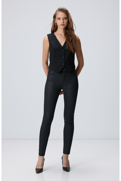 Network Siyah Denim Kadın Pantolon