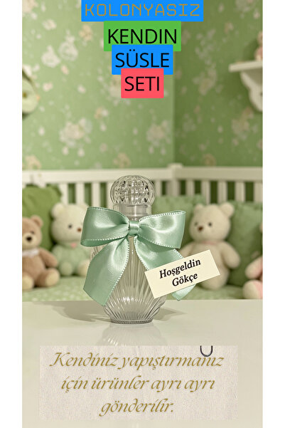 MayaArtDesign (40 ADET) Süslü İstiridye Boş Kolonya Şişesi Mika Plastik 40ml ...