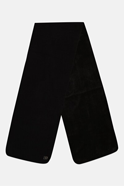 ELLE Women Buckle Logo Scarves 150 x 26 cm, Black