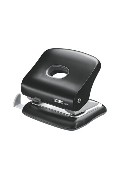 Rapid Perforator plastic FC30, 30 de coli, cutie, negru