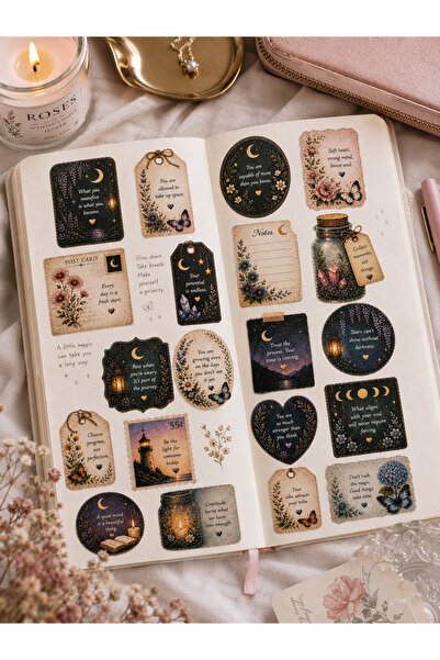 WhimsyWhite İlham, Motivasyon ve Olumlama Sözleri Temalı Sticker Seti | Defte...