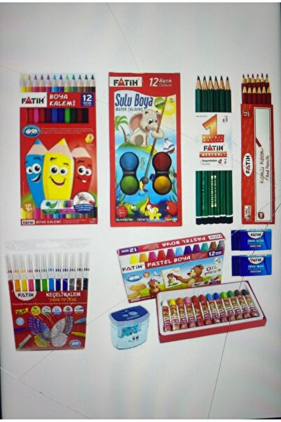 Fatih Fatih Okul Kırtasiye Seti Pastel+Sulu+Kuru+Keçeli Kalem FATİHSET2