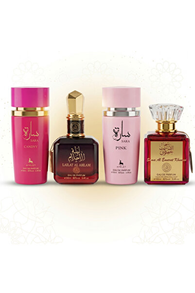 Ayelet Set de 4 Parfumuri Orientale 100ML - Sara Candy + Lailat Al Ahlam + Sa...