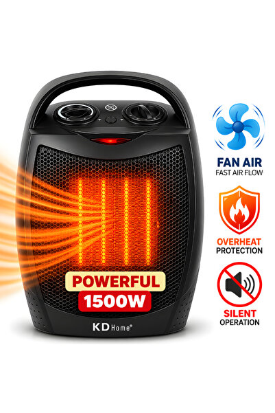 Kdhome Aeroterma Ceramica Master Heater, 1500W, Functie Ventilator, Siguranta...