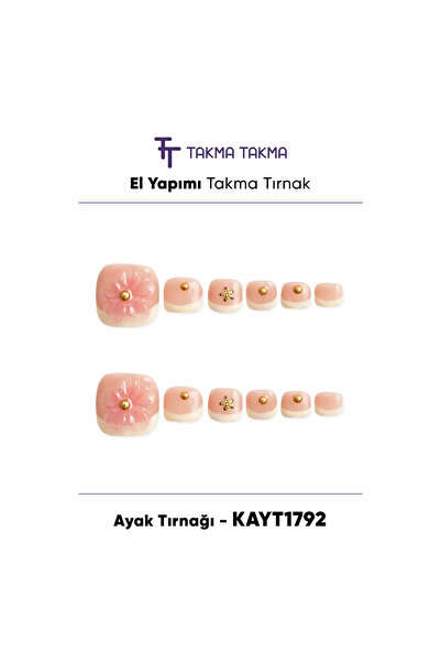 Takma Takma Takma Tırnak Nail Art Beyaz M Beden AYAK TIRNAGI 10'lu El Yapımı ...