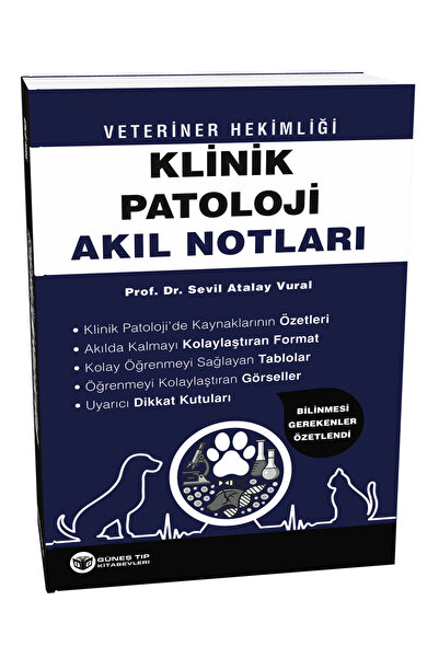 Güneş Tıp Kitabevleri Veteriner Hekimliği Klinik Patoloji Akıl Notları