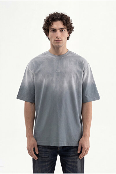 Machinist Men's Gradient Washed Oversize T-Shirt Gray
