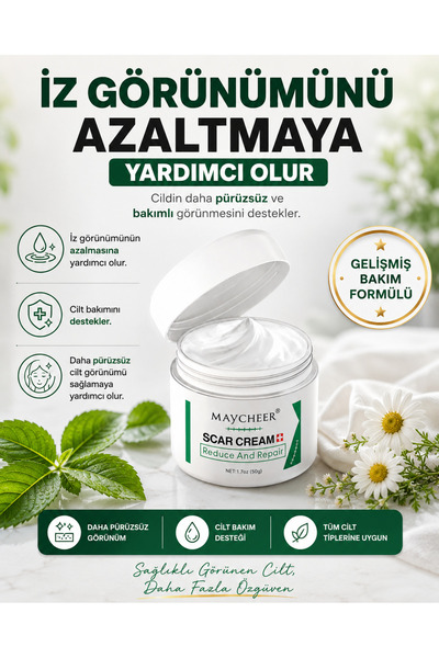 Maycheer Giderici Krem,hasar Görmüş Cilt Yüzeyini Korur Ve Doğal Iyileşme Sağ...
