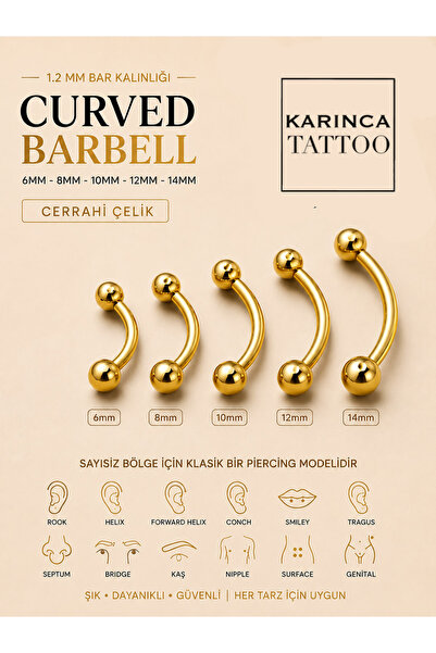 Karınca Piercing Kaş Piercing Tragus Rook Conch Orbital Smiley Septum Surface...
