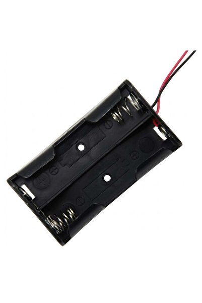 Powermaster PM-18650-2 Başlıklı 18650 Pil İçin Kablolu Zıt Yön İkili Pil Yuvası