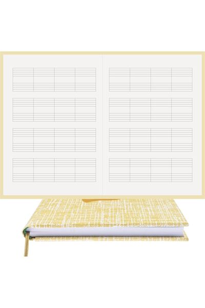 BİDEFTER مفكرة بيانو (خطوط مقطوعة بدون مفتاح) 100% صناعة يدوية، خياطة يدوية -...