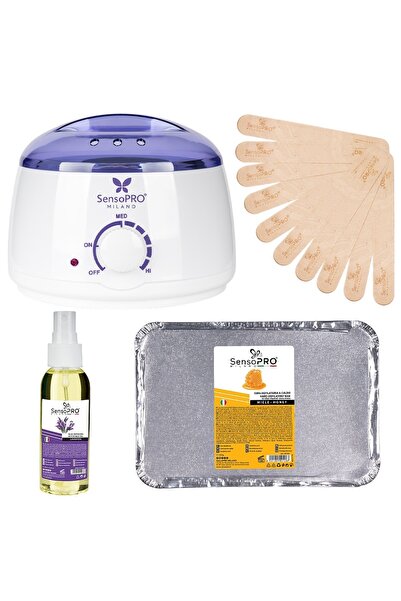 SensoPRO Milano Kit de epilare cu ceară tradițională cu miere, 1 kg
